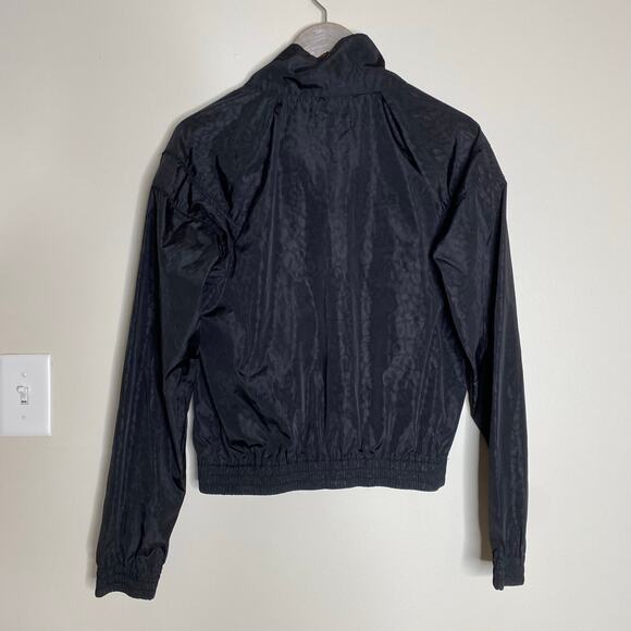 RTA Blanche Jacket Black Tomcat Track Animal Print Zip Up Size Large - Picture 8 of 10